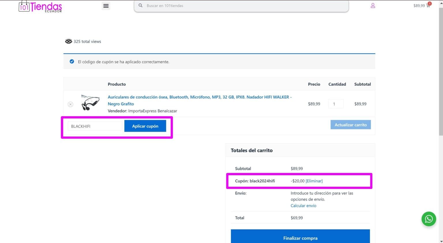 Paso 3: Verificación de total con descuento