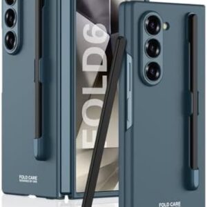 Estuche Rígido para Sumsung Galaxy Z Fold 6 5G con soporte para S Pen y S Pen y protector de pantalla frontal integrado, ultrafino mate, a prueba de golpes.
