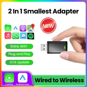 AI BOX Wireless Carplay Adapter Android Auto Wireless Smart Dongle 2in1 For Volvo Benz Cadillac Jeep Lexus Buick Benz Audi Mazda VW Kia