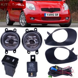 Kit de luces antiniebla transparentes para parachoques delantero de Toyota Yaris Hatchback 2006-2008.
