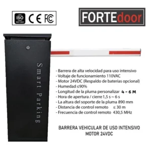 Barrera Acceso Vehicular FORTE 3 A 6M