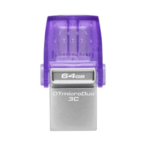 FLASH MEMORY KINGSTON 64GB DATA TRAVELER MICRO-DUO3CG3 TYPE-A - C PURPLE