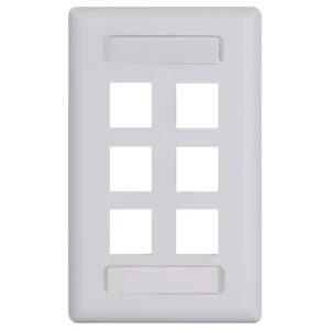 FACEPLATE CLASISIC 6PORT 1G W-STATION ID BLANCO