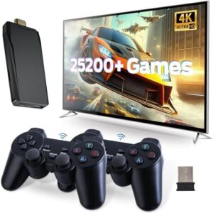 Consola de juegos retro inalámbrica, consola de videojuegos Plug and Play incorporada más de 25200 juegos
