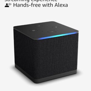 Amazon Alexa Fire TV Cube, con búsqueda de Fire TV con IA, Dispositivo de streaming controlado por voz con Alexa, Wi-Fi 6E y 4K Ultra HD