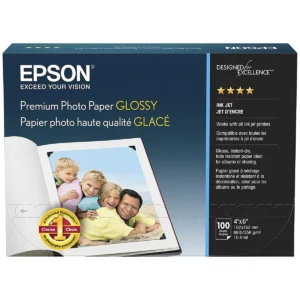 PAPEL EPSON PREMIUM GLOSSY BORDER LESS 4X6 100U