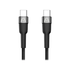 CABLE ARGOM CB-0049BK TYPE-C TO TYPE-C 100W NYLON BRAIDED DURA SPEED 1.8M BLACK