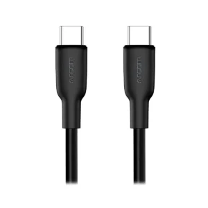 CABLE ARGOM DE SILICONA TYPE C TO TYPE C 65W 1.8MTS DURA FLEX BLACK