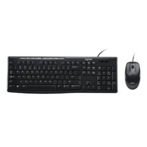 TECLADO-MOUSE COMBO LOGITECH MK200 NEGRO USB PLUG AND PLAY RESISTENTE A SALPICADURAS