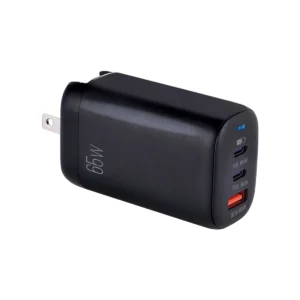CARGADOR DE PARED ARGOM VOLTA P8 65W GAN 3 DUAL PD TYPE-C USB ARG-AC-0126BK BLACK