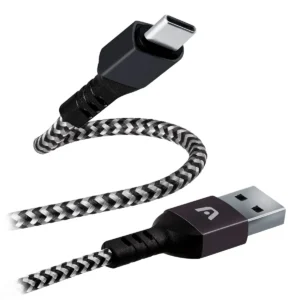 CABLE ARGOM TIPO C A USB 2.0 TRENZADO DE NAILON NEGRO